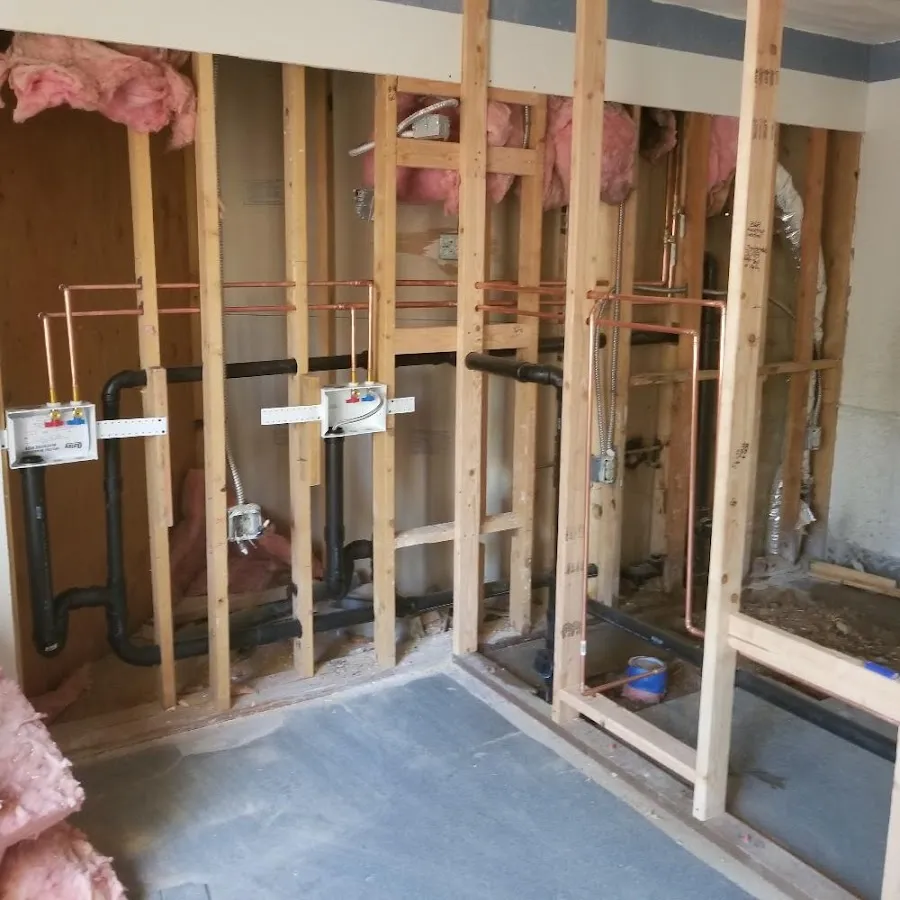 Copper pipe rough-in and plumbing installation in Gilroy
